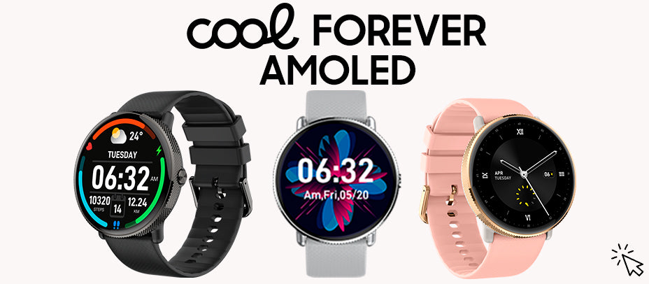 Smartwatch COOL Pantalla AMOLED Forever Silicona (Llamadas, Salud, Deporte)