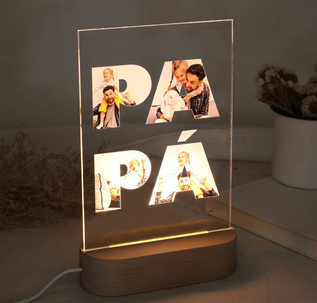 Lámpara Personalizada Fotos PAPÁ
