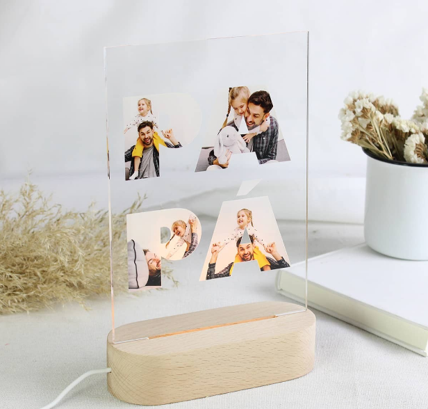 Lámpara Personalizada Fotos PAPÁ