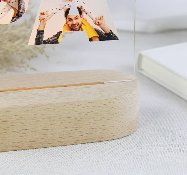 Lámpara Personalizada Fotos PAPÁ