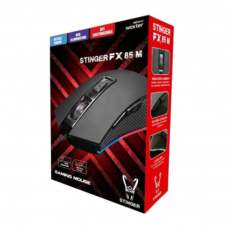 Ratón Gaming Woxter Stinger FX 85 M/ Hasta 6400 DPI