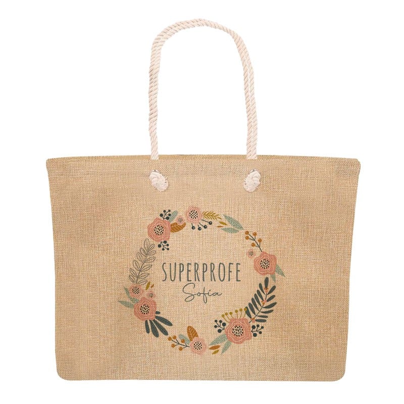Bolso de Yute SUPERPROFE con Asa de Cuerda