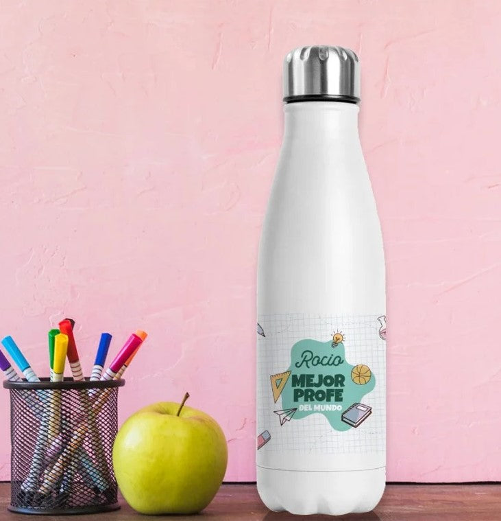 Botella Térmica Personalizada "Mejor Profe del Mundo"