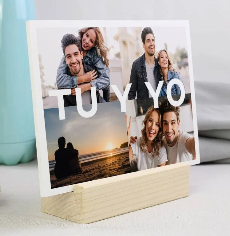 Placa Personalizable Palabra y Fotos