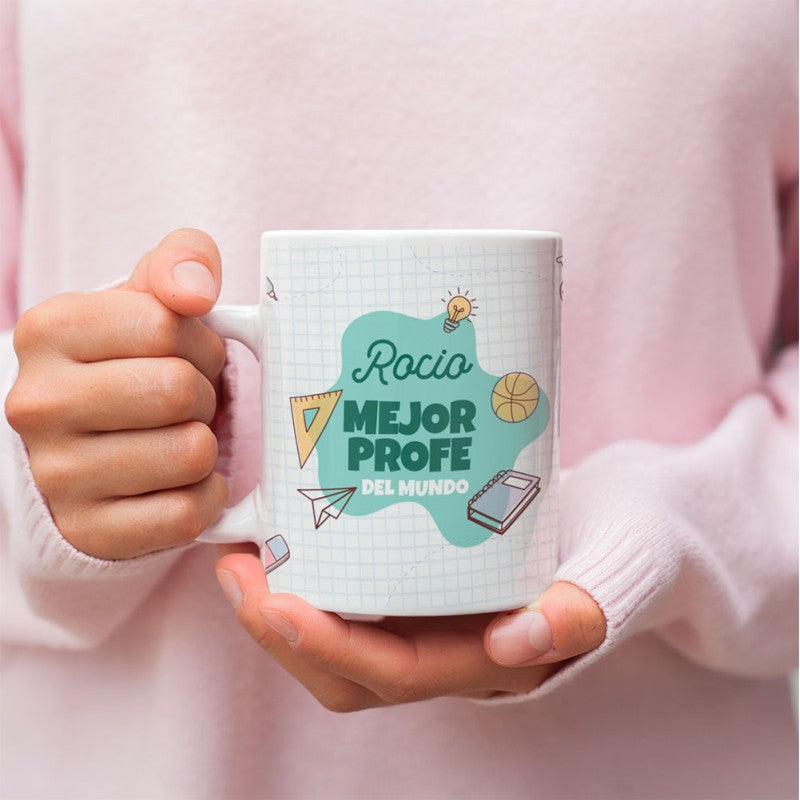 Taza Personalizada "Mejor Profe del Mundo"