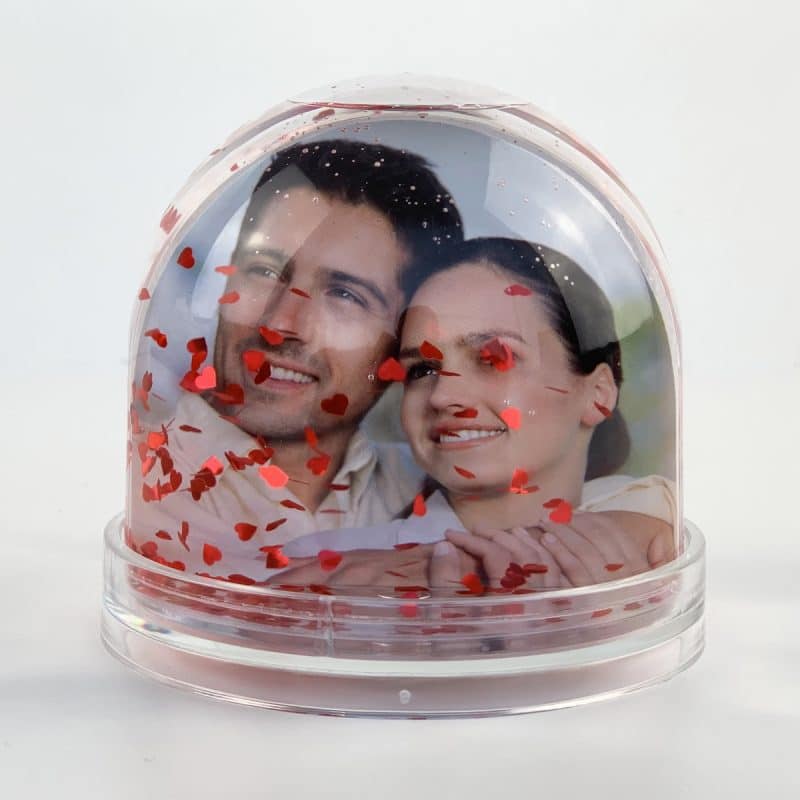 Bola de nieve personalizada (Corazones)