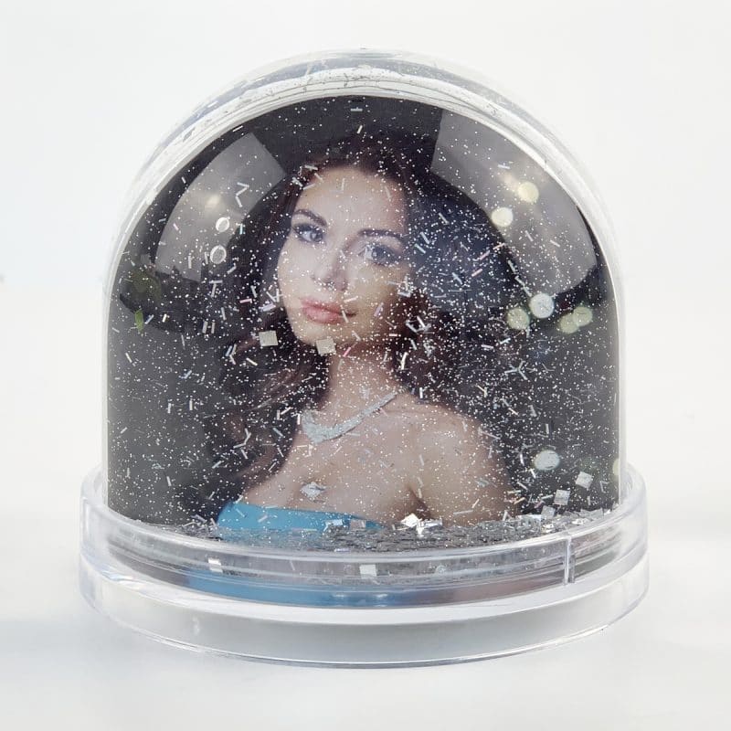 Bola de nieve personalizada (Purpurina)