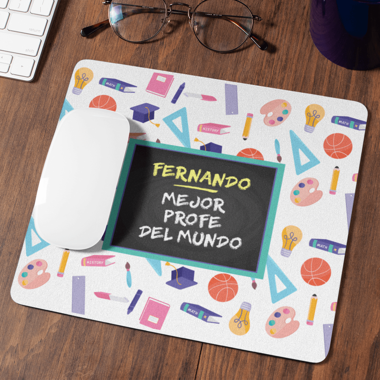 Alfombrilla raton mouse personalizada profesor
