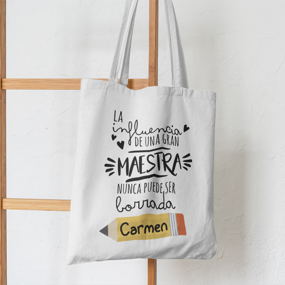 Bolsa de Tela Personalizada Una Gran Maestra