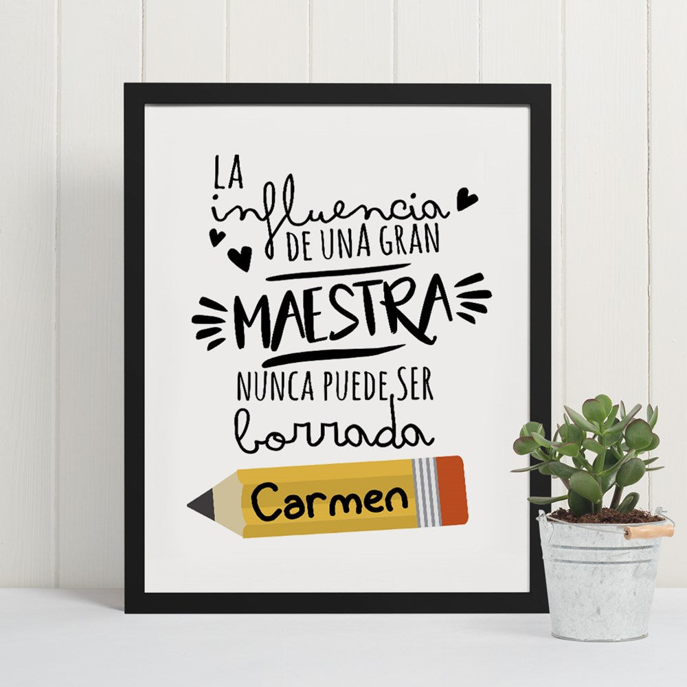Cuadro Personalizado Gran Maestra o Maestro