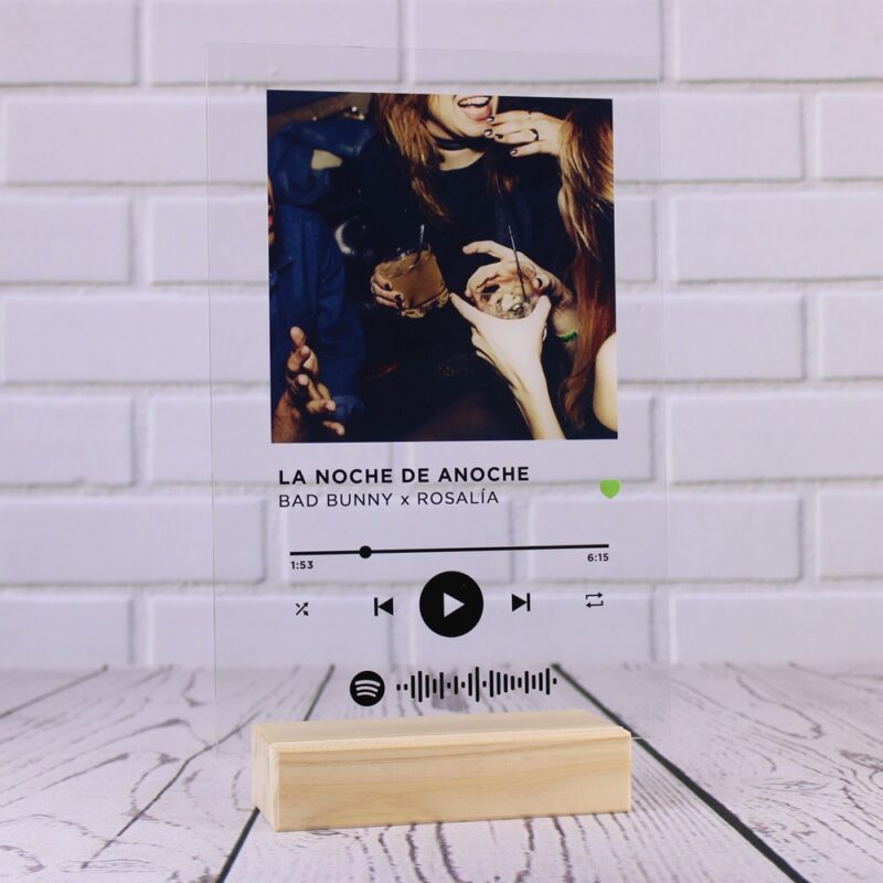 Lámina Transparente Personalizada Spotify
