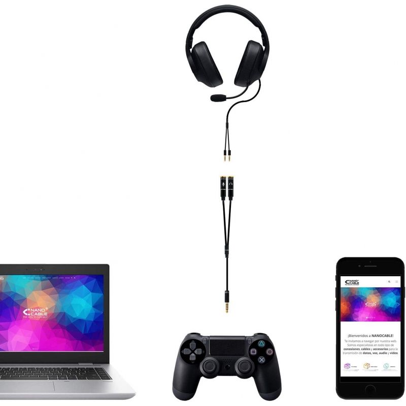 adaptador auriculares consola ps4 switch