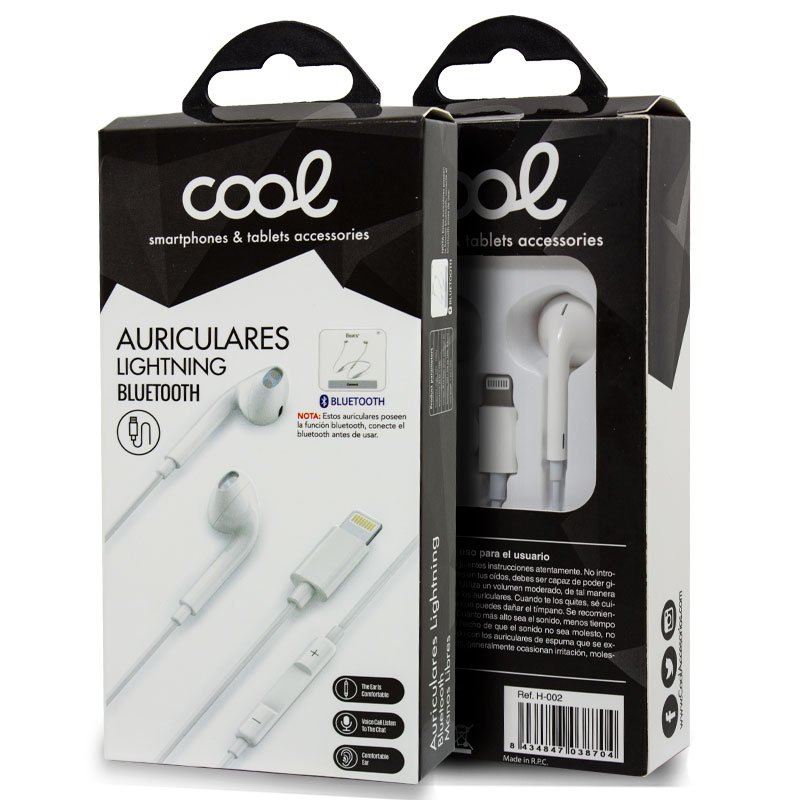 Auriculares Blancos COOL Stereo Con Micro para iPHONE 7 / 8 / X (Light –  Sigrid Informática