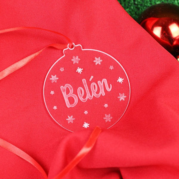 Bola de Navidad Personalizada Transparente
