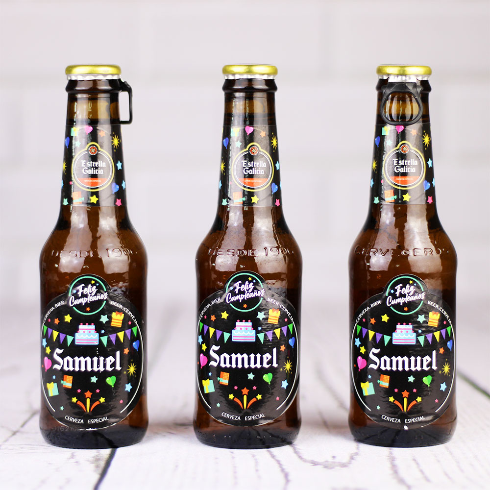 Pack 6 cervezas personalizadas Feliz Cumpleaños