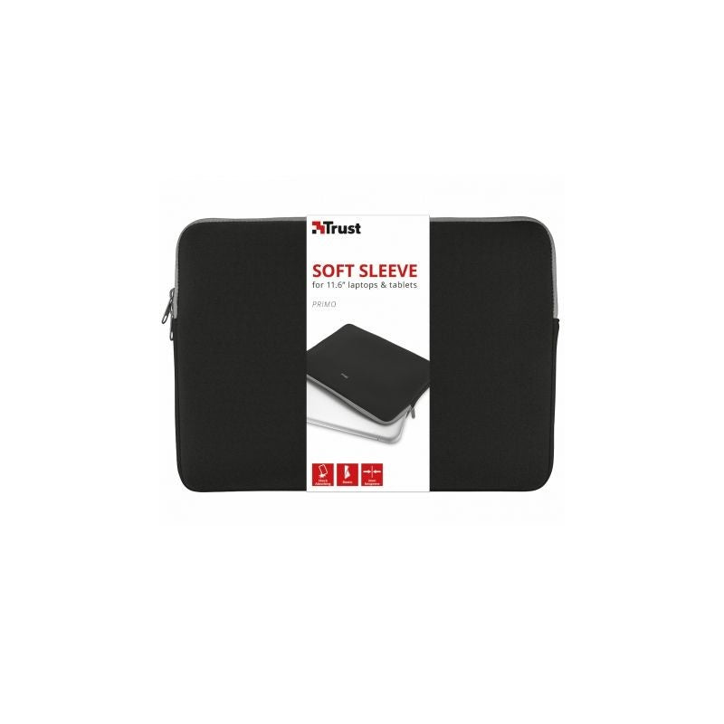 FUNDA PARA PORTÁTILES Y TABLETS TRUST NEGRA PRIMO SLEEVE/HASTA 11.6"