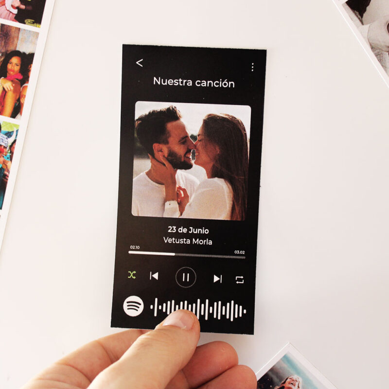 Imán Personalizado con Foto y Canción Spotify