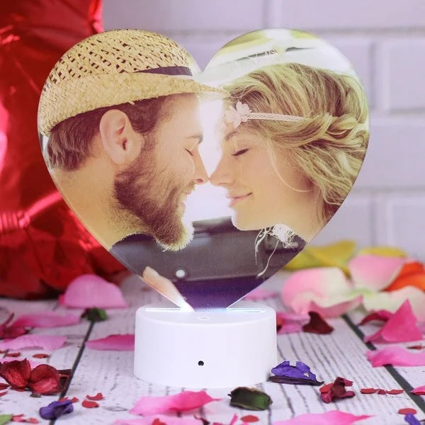 Lámpara Personalizada Corazón con Foto