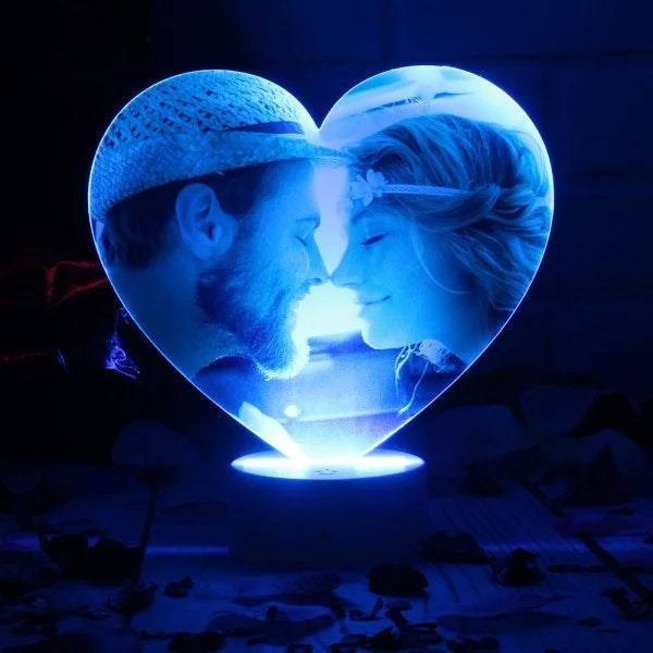 Lámpara Personalizada Corazón con Foto