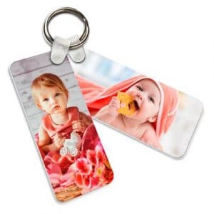 LLavero rectangular a dos caras personalizado