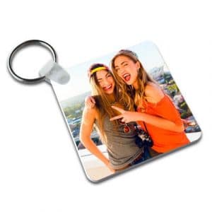 Llavero cuadrado a dos caras personalizado