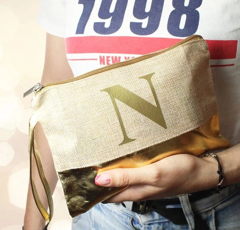 Bolso Neceser Personalizado Dorado