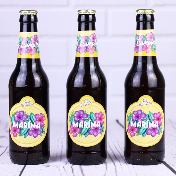 Pack 6 cervezas personalizadas Feliz Cumpleaños