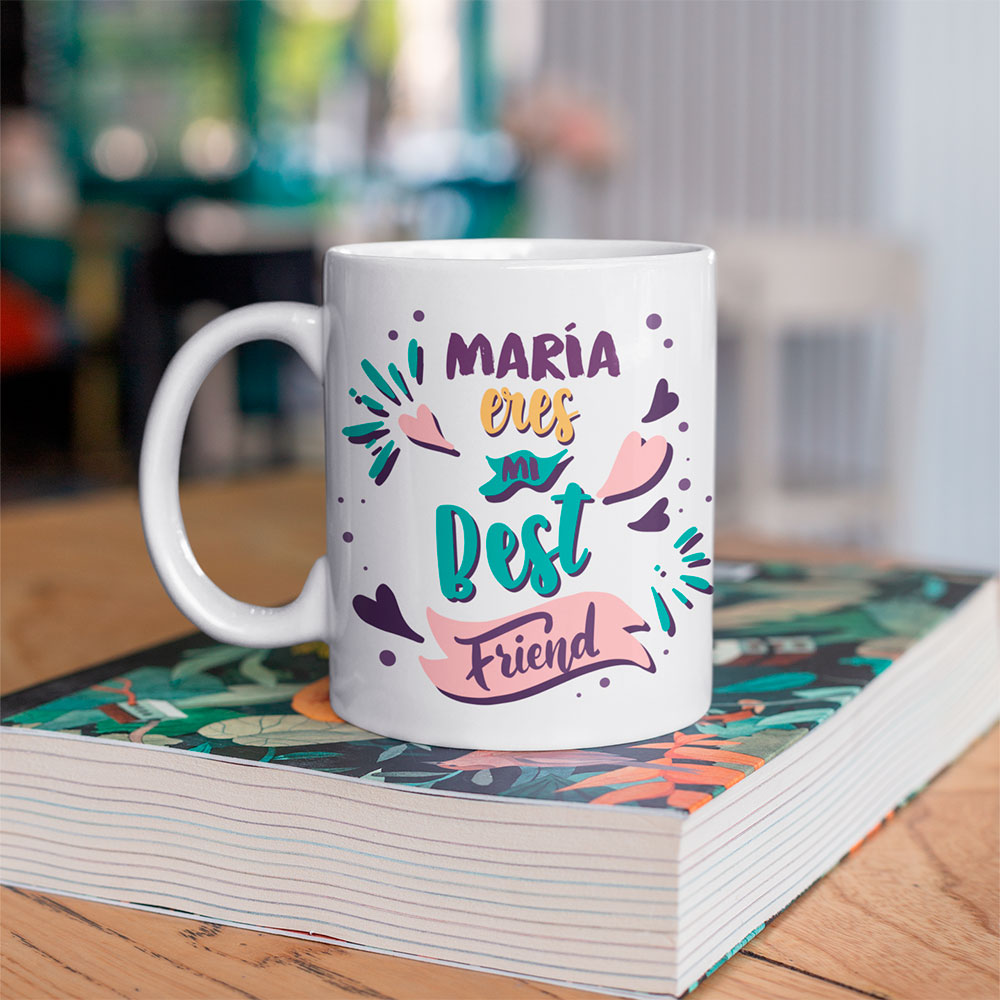 Taza Personalizada Eres Mi Best Friends