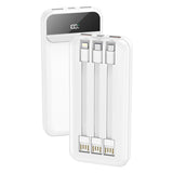 Batería Externa Universal Power Bank 10.000 mAh Carga Rápida 22.5W (3 cables)