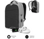 Mochila Subblim Secure V2 AP para Portátiles hasta 15.6"/ Puerto USB/ Antirrobo/ Gris