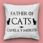 Cojín Personalizado con nombre “Father of Cats”