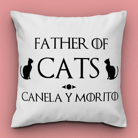 Cojín Personalizado con nombre “Father of Cats”