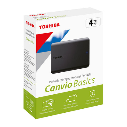 Disco Duro Externo Toshiba 4TB Canvio Basics 2022 2.5"/ USB 3.2