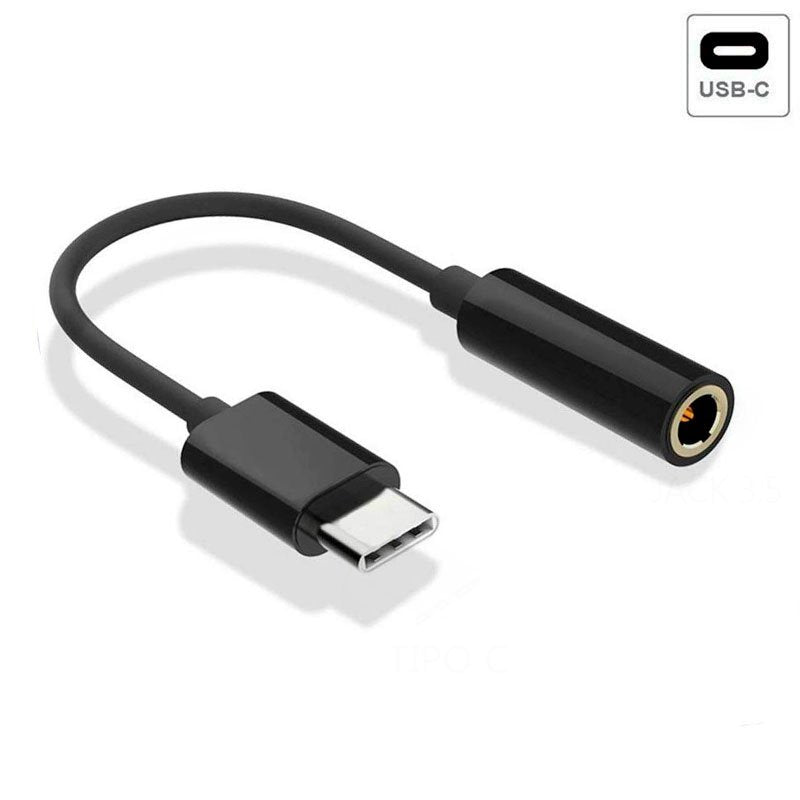 adaptador auriculares tipo c a jack 3.5