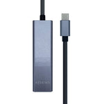 Hub USB 3.0 Tipo-C Aisens A109-0396/ 3 Puertos USB/ 1 RJ45/ Gris