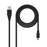 Cable USB 2.0 Nanocable 10.01.0401/ USB Macho - MiniUSB Macho/ 1m/ Negro