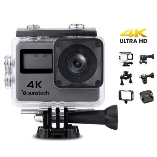 Cámara Digital Deportiva Sunstech Adrenaline 4k/ 16MP/ Ángulo de visión 170º/ Gris