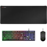 Pack Gaming Mars Gaming MCPX/ Teclado H-MECH + Ratón Óptico + Alfombrilla/ Negro