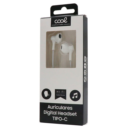 Auriculares Botón COOL Stereo Tipo-C Con Micro (Digital)