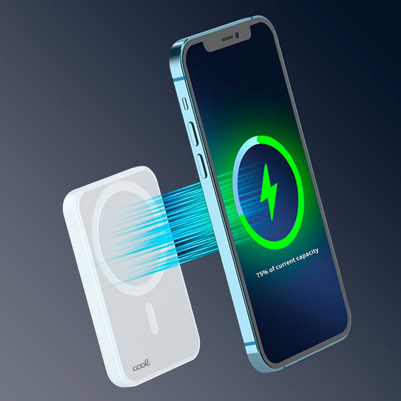Bateria Externa Universal Magnética Power Bank Qi 5000 mAh COOL
