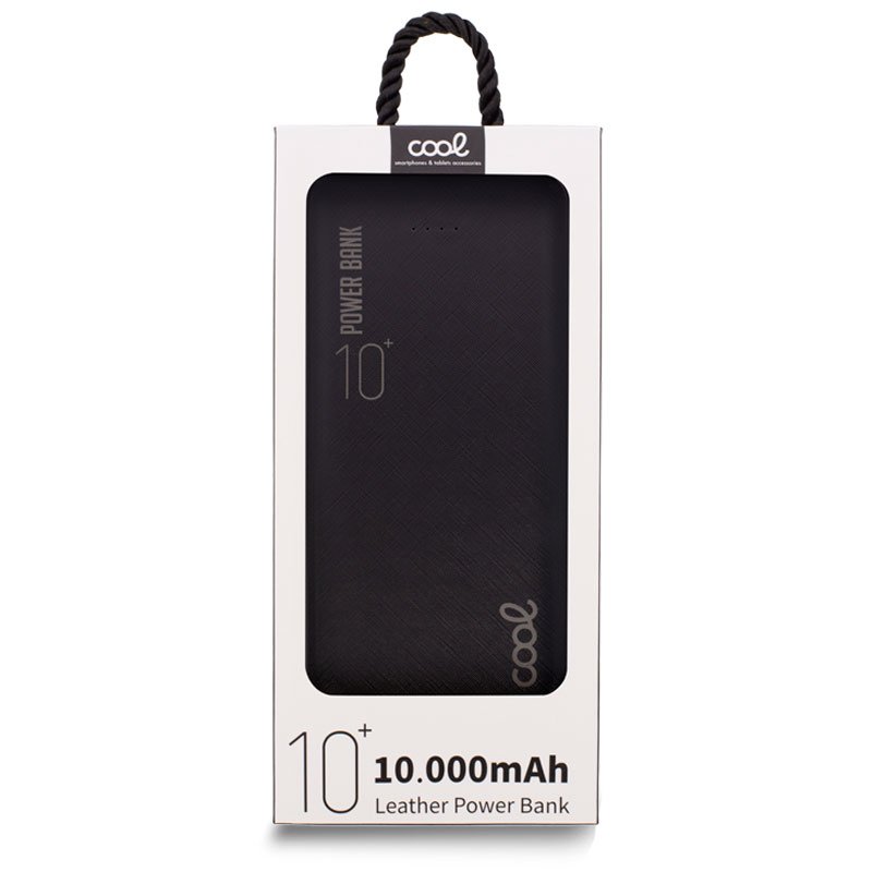 Bateria Externa Universal Power Bank 10.000 mAh (2 x usb / 2.1A) COOL Leather Negro