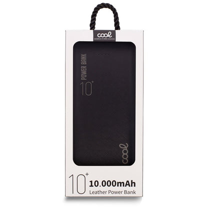 Bateria Externa Universal Power Bank 10.000 mAh (2 x usb / 2.1A) COOL Leather Negro