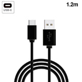 Cable USB Compatible COOL Universal TIPO-C (1.2 metros) Negro 2.4 Amp