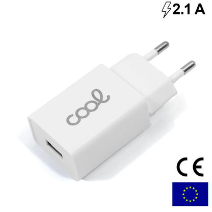 Cargador Red Universal Entrada 1 x USB COOL 2.1 Amperios Negro