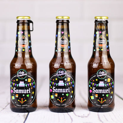 Pack 6 cervezas personalizadas Feliz Cumpleaños