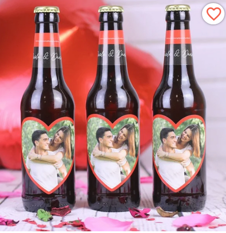 Pack Cervezas Personalizadas Corazón para Parejas