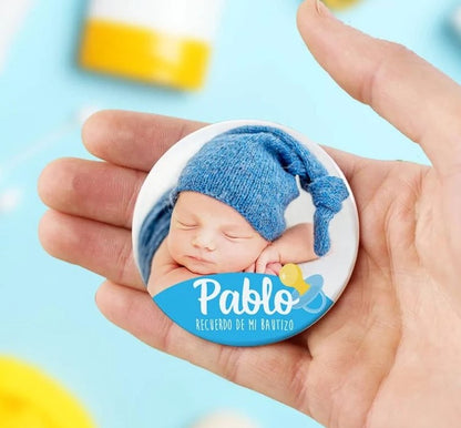 Chapa Imán Personalizada con Foto Bautizo