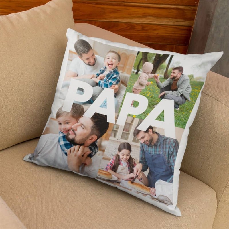 Cojín Personalizado con Fotos 40 x 40 PAPA