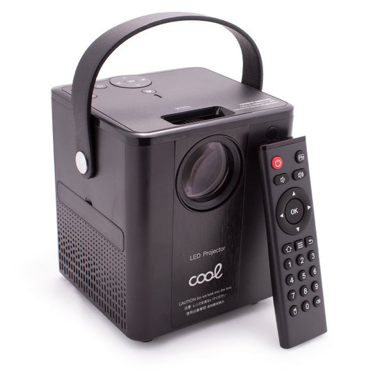 Proyector Compacto COOL Rainbow 3000 Lúmenes Altavoz Integrado + HDMI / SD / USB + Wifi Mirror (Negro)